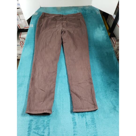 Chicos Jeans 1.5 US Size 10 Womens Brown Stretch Pants Mid Rise Platinum Jegging - Picture 10 of 12